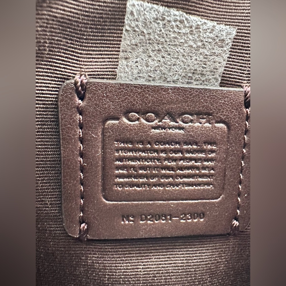 Coach NEW! Mini Rowan Signature Tan and Cream Canvas Crossbody Purse - Picture 10 of 16